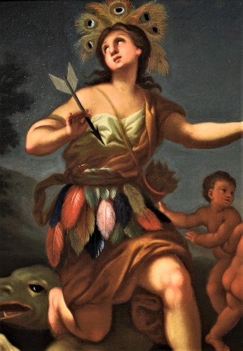 Paintings & Drawings  - Allegory of America - workshop of Francesco Trevisani (1656-1746)